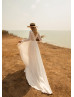 Long Sleeves Ivory Lace Chiffon Boho Wedding Dress Long Sleeves Ivory Lace Chiffon Boho Wedding Dress
